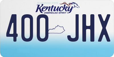 KY license plate 400JHX
