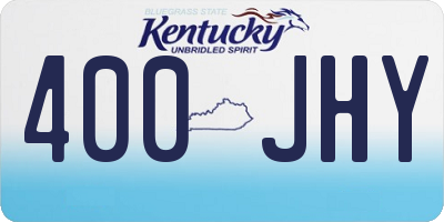 KY license plate 400JHY
