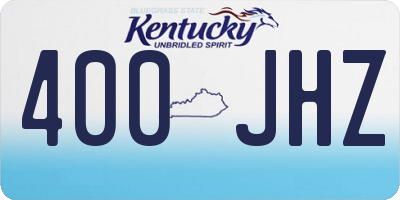 KY license plate 400JHZ