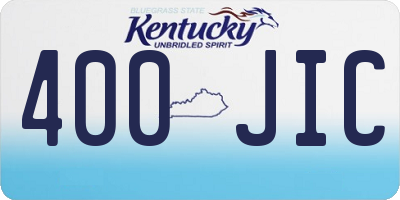 KY license plate 400JIC