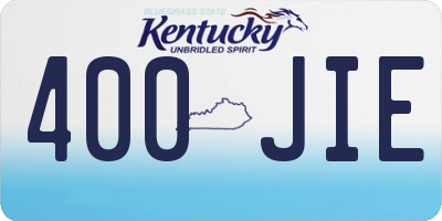 KY license plate 400JIE