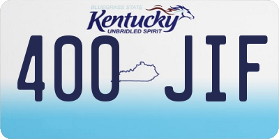 KY license plate 400JIF
