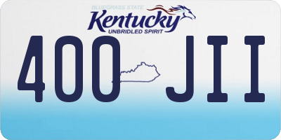 KY license plate 400JII