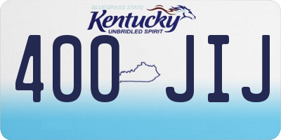 KY license plate 400JIJ
