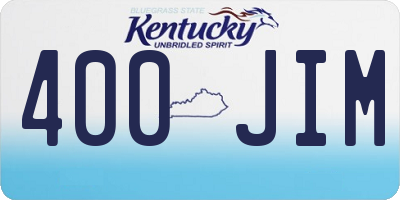 KY license plate 400JIM