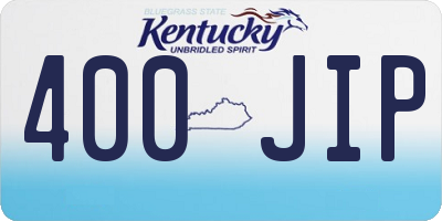KY license plate 400JIP