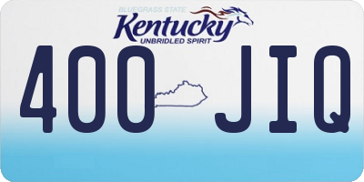 KY license plate 400JIQ