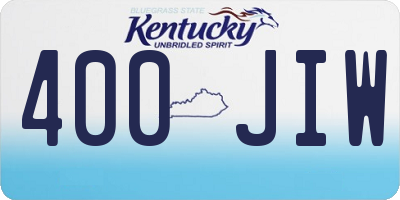 KY license plate 400JIW