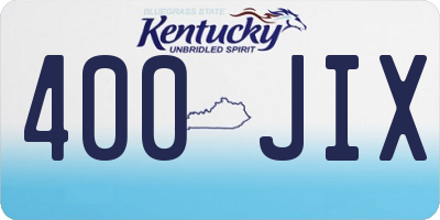 KY license plate 400JIX