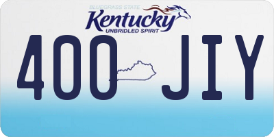 KY license plate 400JIY