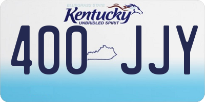 KY license plate 400JJY