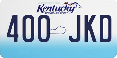 KY license plate 400JKD