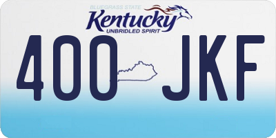 KY license plate 400JKF