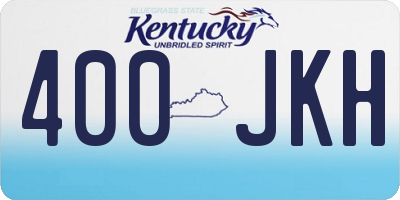 KY license plate 400JKH