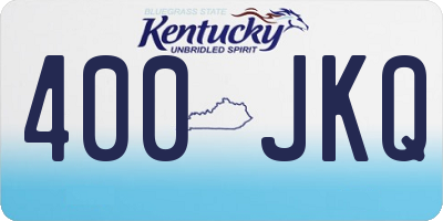 KY license plate 400JKQ