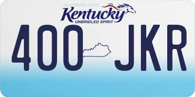 KY license plate 400JKR