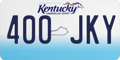 KY license plate 400JKY