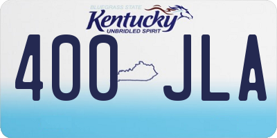 KY license plate 400JLA