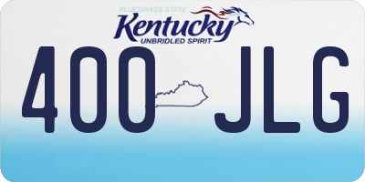 KY license plate 400JLG