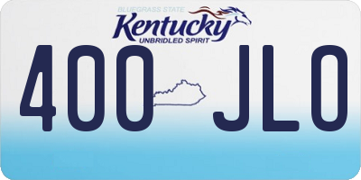 KY license plate 400JLO