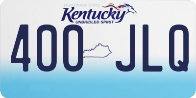 KY license plate 400JLQ