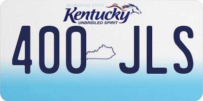 KY license plate 400JLS