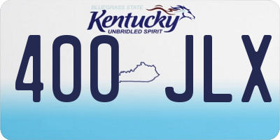 KY license plate 400JLX