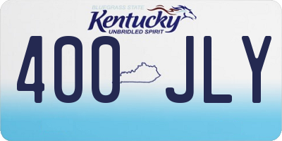KY license plate 400JLY