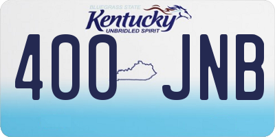 KY license plate 400JNB