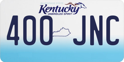 KY license plate 400JNC