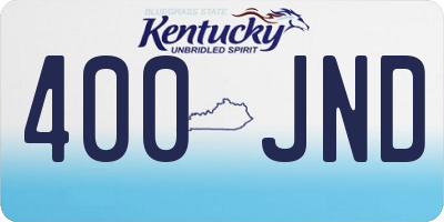 KY license plate 400JND