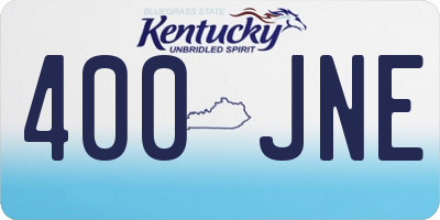 KY license plate 400JNE