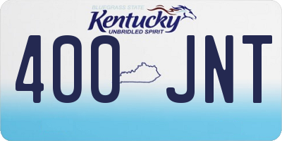 KY license plate 400JNT