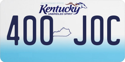KY license plate 400JOC