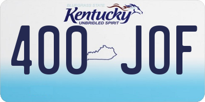 KY license plate 400JOF