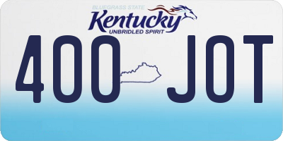 KY license plate 400JOT