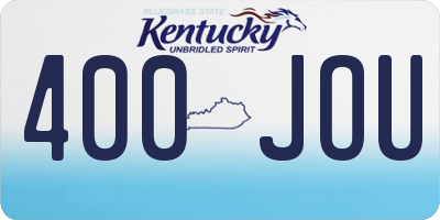 KY license plate 400JOU