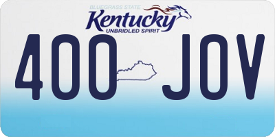 KY license plate 400JOV