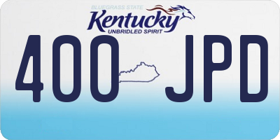 KY license plate 400JPD