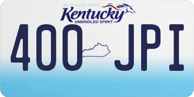 KY license plate 400JPI