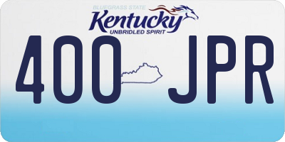 KY license plate 400JPR
