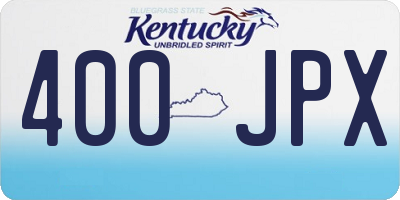 KY license plate 400JPX