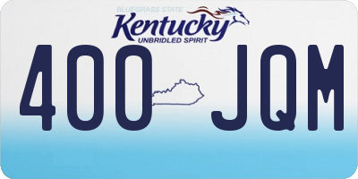 KY license plate 400JQM
