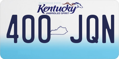 KY license plate 400JQN