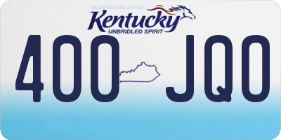 KY license plate 400JQO