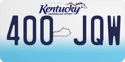 KY license plate 400JQW