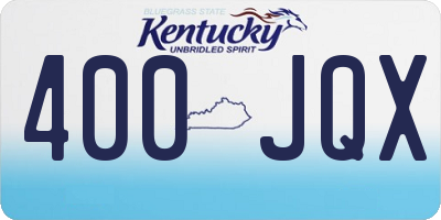 KY license plate 400JQX