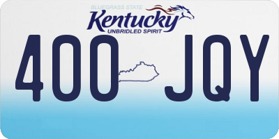 KY license plate 400JQY