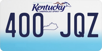 KY license plate 400JQZ
