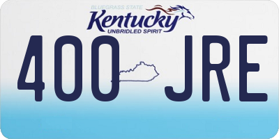 KY license plate 400JRE